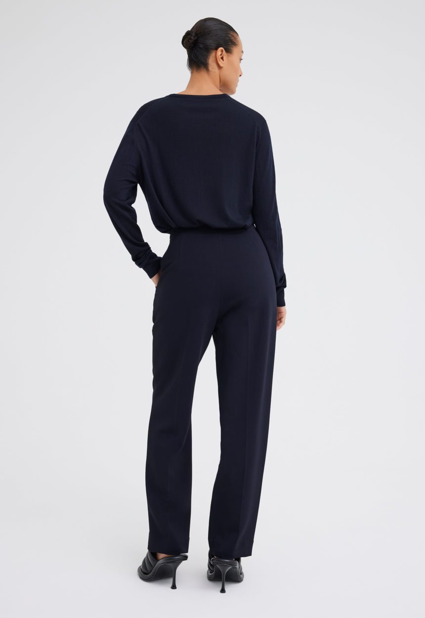 Jac + Jack Enzo Italian Crepe Pant - Navy